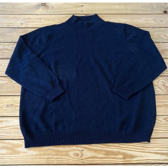Dress Barn Mock Neck Sweater Size 14/16 Women’s Black Pullover - Picture 1 of 8